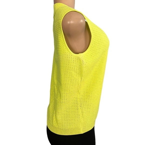St. John Wool Blend Chartreuse Knit Top - Picture 4 of 12